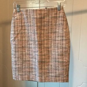 Pink Tweed Pencil Skirt